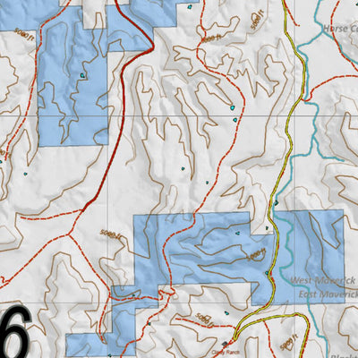 Colorado HuntData LLC Colorado Unit 136 Land Ownership Map with Elk and Mule Deer Concentrations digital map
