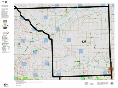 Colorado HuntData LLC Colorado Unit 138 Land Ownership Map with Elk and Mule Deer Concentrations digital map