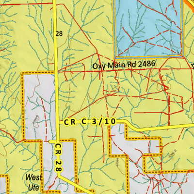 Colorado Unit 145 Elk Concentrations on a Land Ownership Base, the Hybrid Preview 3