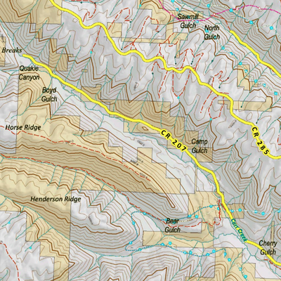 Colorado Unit 21 Elk Concentrations on a Land Ownership Base, the Hybrid Preview 3