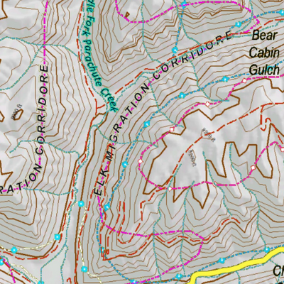 Colorado Unit 32 Elk Concentrations on a Land Ownership Base, the Hybrid Preview 3