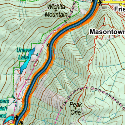 Colorado Unit 371 Elk Concentrations on a Land Ownership Base, the Hybrid Preview 3