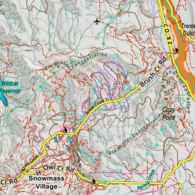 Colorado Unit 444 Elk Concentrations on a Land Ownership Base, the Hybrid Preview 3