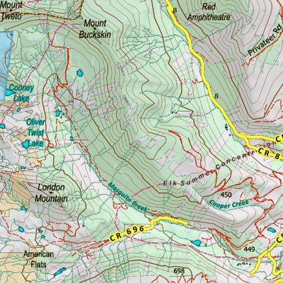 Colorado Unit 49 Elk Concentrations on a Land Ownership Base, the Hybrid Preview 3