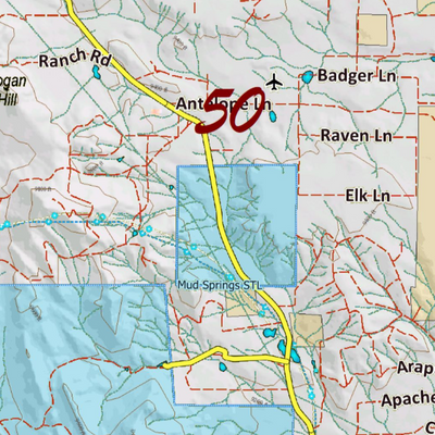 Colorado Unit 50 Elk Concentrations on a Land Ownership Base, the Hybrid Preview 2