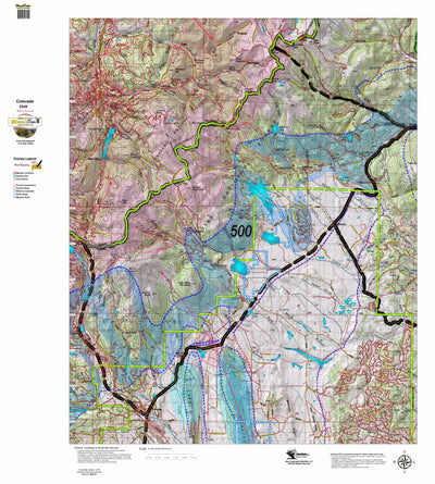 Colorado HuntData LLC Colorado_Unit_500_Mule_Deer_Habitat digital map