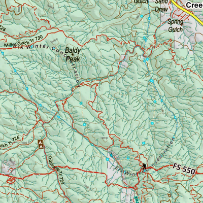 Colorado Unit 501 Elk Concentrations on a Land Ownership Base, the Hybrid Preview 3