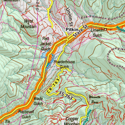 Colorado Unit 551 Elk Concentrations on a Land Ownership Base, the Hybrid Preview 3