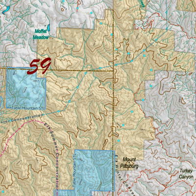 Colorado Unit 59 Elk Concentrations on a Land Ownership Base, the Hybrid Preview 2