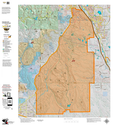 Colorado Unit 591 Elk Concentrations on a Land Ownership Base, the Hybrid Preview 1
