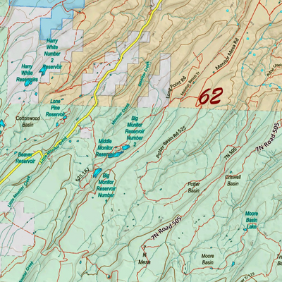 Colorado Unit 62 Elk Concentrations on a Land Ownership Base, the Hybrid Preview 2