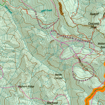 Colorado Unit 66 Elk Concentrations on a Land Ownership Base, the Hybrid Preview 3