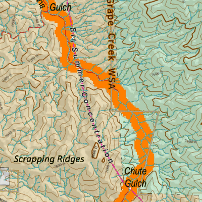 Colorado Unit 69 Elk Concentrations on a Land Ownership Base, the Hybrid Preview 3