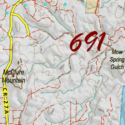Colorado Unit 691 Elk Concentrations on a Land Ownership Base, the Hybrid Preview 2