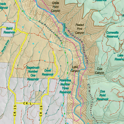 Colorado Unit 711 Elk Concentrations on a Land Ownership Base, the Hybrid Preview 2