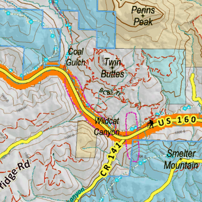 Colorado Unit 741 Elk Concentrations on a Land Ownership Base, the Hybrid Preview 3
