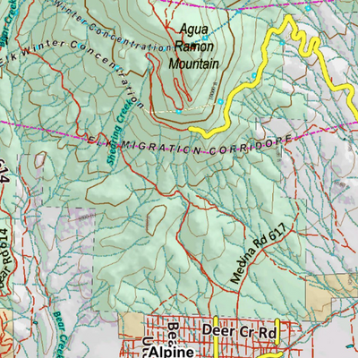 Colorado Unit 79 Elk Concentrations on a Land Ownership Base, the Hybrid Preview 3
