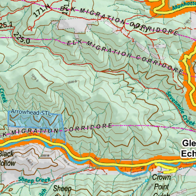 Colorado Unit 8 Elk Concentrations on a Land Ownership Base, the Hybrid Preview 3