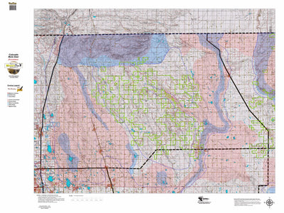 Colorado HuntData LLC Colorado Unit 87 Mule Deer Summer, Winter Concentration Map digital map