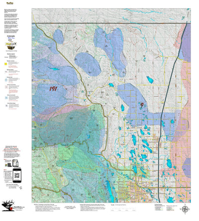 Colorado HuntData LLC Colorado Unit 9 Mule Deer Concentrations digital map