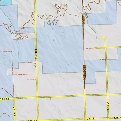 Colorado Unit 93 Elk Concentrations on a Land Ownership Base, the Hybrid Preview 2