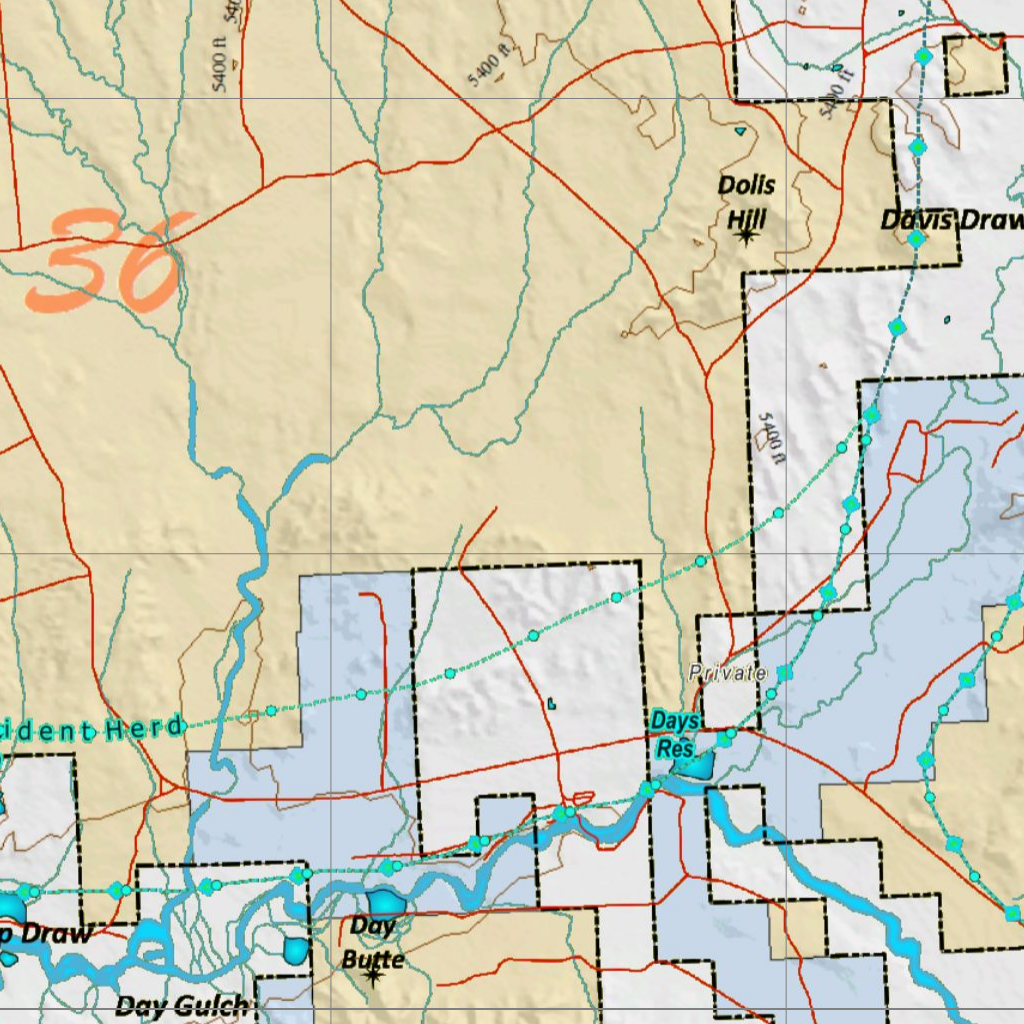 Wy Mule Deer Unit 36 Concentrations and Land Ownership Map by Colorado ...