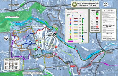 Contour Adventures Inc. Devil's Glen Country Club Recreation Trail Map digital map