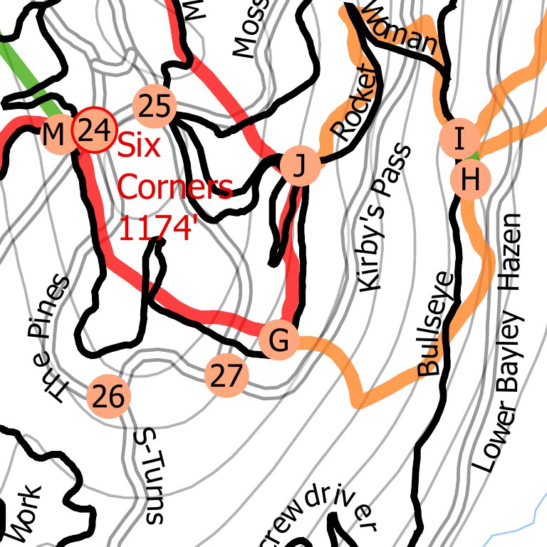 Craftsbury Snowshoe/Fatbike Trails COC Campus Map by Craftsbury