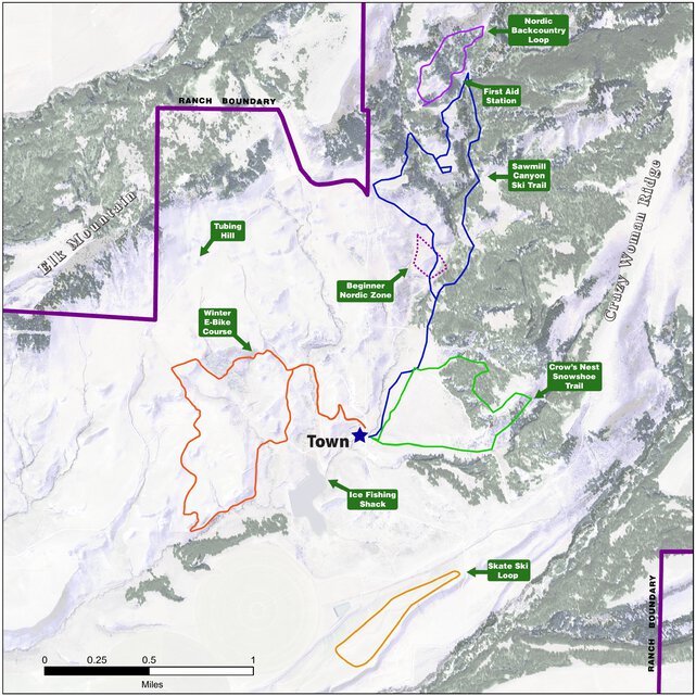 Winter Trail Map by Crazy Mountain Ranch | Avenza Maps