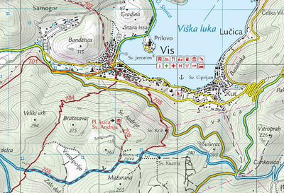 Croatian Mountain Rescue Service - HGSS Otok Vis digital map
