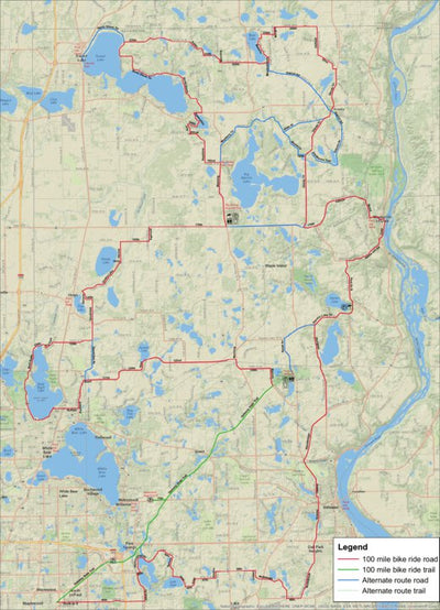 Crossover Ventures LLC Forest Lake 100 Bike Route digital map