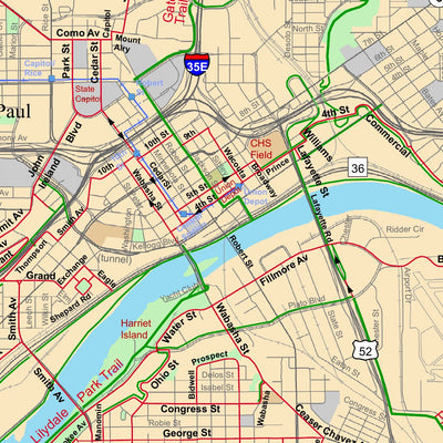 Twin Cities Bike Map by Crossover Ventures LLC | Avenza Maps