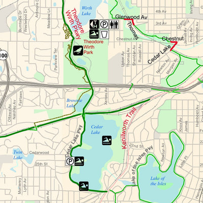 Crossover Ventures LLC Twin Cities Bike Trails 2022 digital map