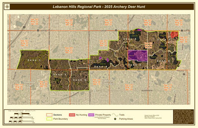 Lebanon Hills Regional Park - Deer Hunt Map - Aerial Photo Preview 1