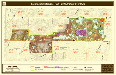 Lebanon Hills Regional Park - Deer Hunt Map - Topo Preview 1