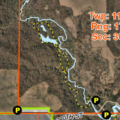 Miesville Ravine Park Reserve - Deer Hunt Map - Aerial Photo Preview 3