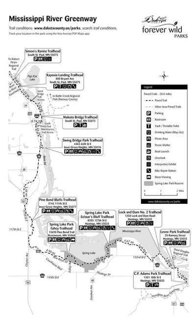 Mississippi River Greenway - Trail Map Preview 1