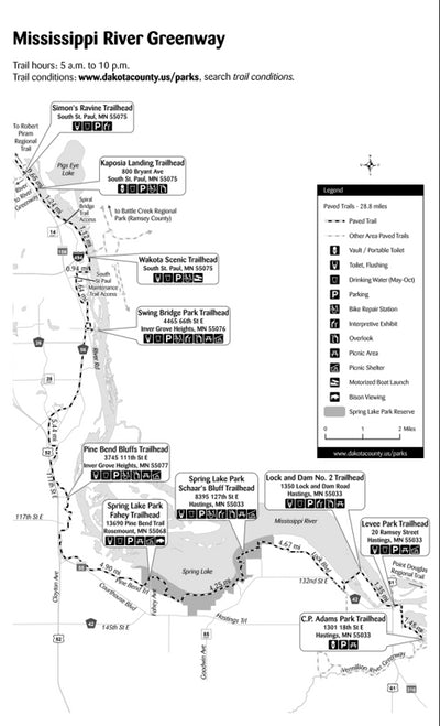 Mississippi River Greenway - Trail Map Preview 1