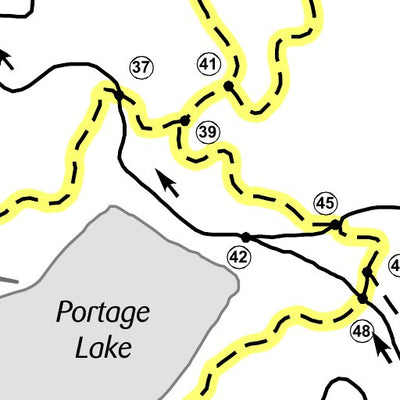 Dakota County, Minnesota OBrien and Portage Lake Hiking and Snowshoe Loops digital map