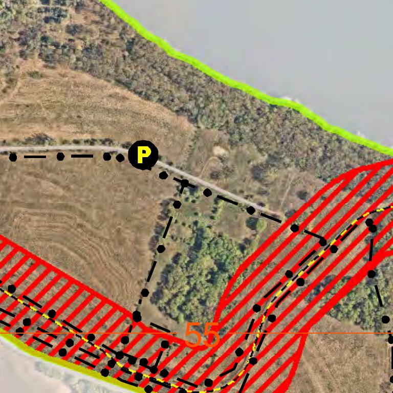 Spring Lake Minnesota Map Spring Lake Park Reserve - Deer Hunt Map - Aerial Photo by Dakota ...