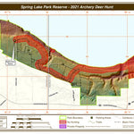 Dakota County, Minnesota Spring Lake Park Reserve - Deer Hunt Map - Topo digital map