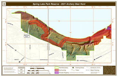 Dakota County, Minnesota Spring Lake Park Reserve - Deer Hunt Map - Topo digital map