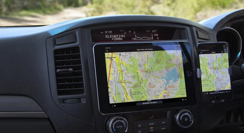 Car dashboard with navigation