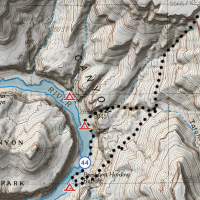DaveNally #2 Grand Canyon River Rafting & Canyoneering Miles 26 to 56 digital map