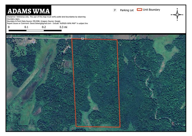 Adams WMA Map by DavidSieberg | Avenza Maps