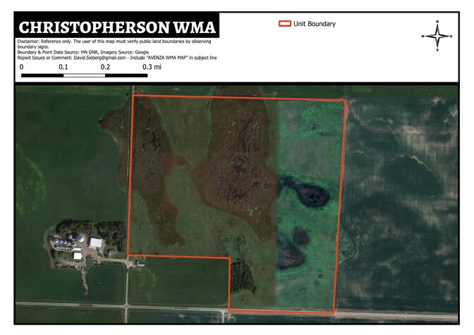 Christopherson WMA Map by DavidSieberg | Avenza Maps