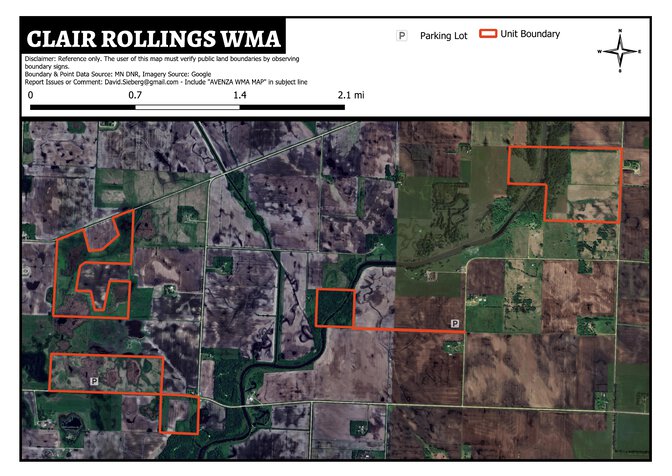 Clair Rollings WMA Map by DavidSieberg | Avenza Maps