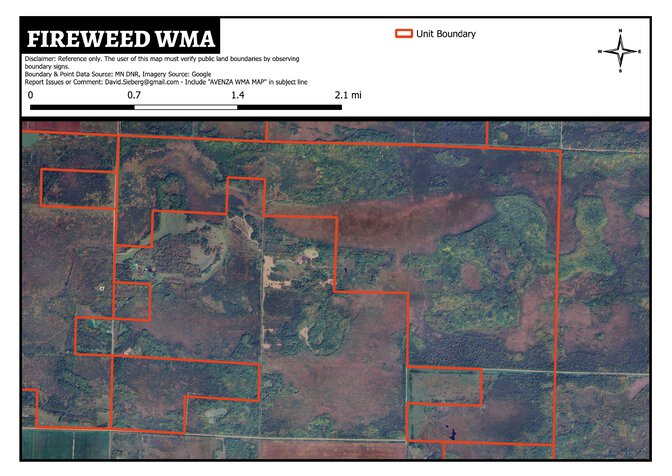 Fireweed WMA Map by DavidSieberg | Avenza Maps