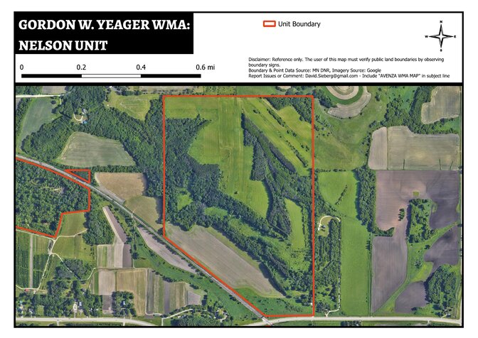 Gordon W. Yeager WMA - Nelson Unit Map by DavidSieberg | Avenza Maps