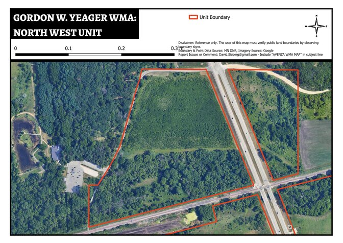 Gordon W. Yeager WMA - North West Unit Map by DavidSieberg | Avenza Maps